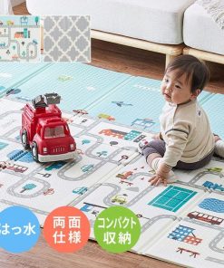 クッションマット 118×176cm 男の子 道路 モロッカン 水拭き