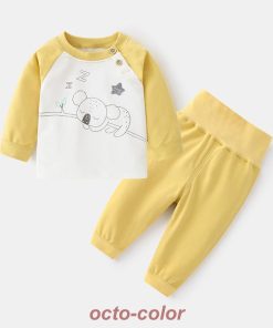 パジャマ 子供服 ベビー キッズ 腹巻付き 赤ちゃん ベビー服 女の子 男の子 寝巻き 長袖 ルームウェア 春秋 綿100% 出産祝い 上下セット かわいい 肌着 ギフト